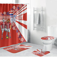 Personalized Paraguay Football Bathroom Set Lion Eagle Mascot Floral