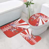 Personalized Paraguay Football Bathroom Set Lion Eagle Mascot Floral