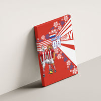 Personalized Paraguay Football Canvas Wall Art Lion Eagle Mascot Floral