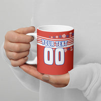 Personalized Paraguay Football Ceramic Mug Lion Eagle Mascot Floral