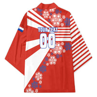 Personalized Paraguay Football Kimono Lion Eagle Mascot Floral
