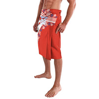 Personalized Paraguay Football Lavalava Lion Eagle Mascot Floral