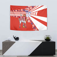 Personalized Paraguay Football Tapestry Lion Eagle Mascot Floral