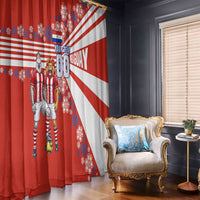 Personalized Paraguay Football Window Curtain Lion Eagle Mascot Floral