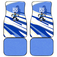Personalized Uruguay Soccer Southern Lapwing Car Mats Uruguayan Football Blue Topographic Pattern