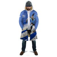 Personalized Uruguay Soccer Southern Lapwing Cloak Uruguayan Football Blue Topographic Pattern