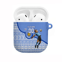 Personalized Uruguay Soccer Champions AirPods Case Uruguayan Football Sun Of May Bull Mascot