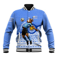 Personalized Uruguay Soccer Champions Baseball Jacket Uruguayan Football Sun Of May Bull Mascot