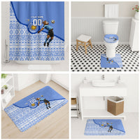 Personalized Uruguay Soccer Champions Bathroom Set Uruguayan Football Sun Of May Bull Mascot