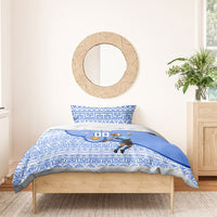 Personalized Uruguay Soccer Champions Bedding Set Uruguayan Football Sun Of May Bull Mascot