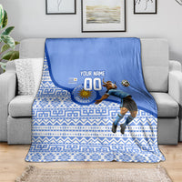 Personalized Uruguay Soccer Champions Blanket Uruguayan Football Sun Of May Bull Mascot