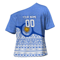 Personalized Uruguay Soccer Champions Cross Shoulder Shirt Uruguayan Football Sun Of May Bull Mascot