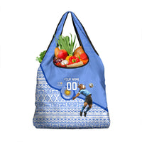 Personalized Uruguay Soccer Champions Grocery Bag Uruguayan Football Sun Of May Bull Mascot