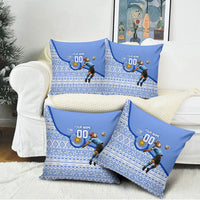 Personalized Uruguay Soccer Champions Pillow Cover Uruguayan Football Sun Of May Bull Mascot