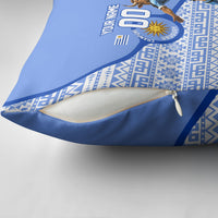 Personalized Uruguay Soccer Champions Pillow Cover Uruguayan Football Sun Of May Bull Mascot