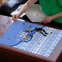 Personalized Uruguay Soccer Champions Puzzle Uruguayan Football Sun Of May Bull Mascot