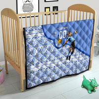 Personalized Uruguay Soccer Champions Quilt Uruguayan Football Sun Of May Bull Mascot