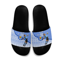 Personalized Uruguay Soccer Champions Slide Sandals Uruguayan Football Sun Of May Bull Mascot