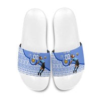 Personalized Uruguay Soccer Champions Slide Sandals Uruguayan Football Sun Of May Bull Mascot