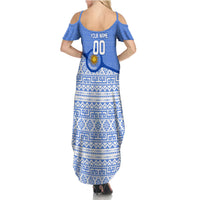 Personalized Uruguay Soccer Champions Summer Maxi Dress Uruguayan Football Sun Of May Bull Mascot