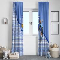 Personalized Uruguay Soccer Champions Window Curtain Uruguayan Football Sun Of May Bull Mascot