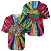 Lithuania Tie Dye Basketball Baseball Jersey with Skeleton Dunk Graphic and Retro Colors - Wonder Print Shop