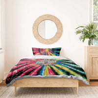 Lithuania Tie Dye Basketball Bedding Set with Skeleton Dunk Graphic and Retro Colors - Wonder Print Shop