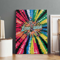 Lithuania Tie Dye Basketball Canvas Wall Art with Skeleton Dunk Graphic and Retro Colors - Wonder Print Shop