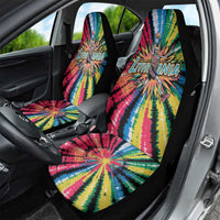 Lithuania Tie Dye Basketball Car Seat Cover with Skeleton Dunk Graphic and Retro Colors - Wonder Print Shop
