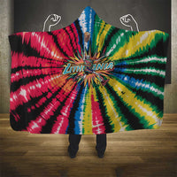 Lithuania Tie Dye Basketball Hooded Blanket with Skeleton Dunk Graphic and Retro Colors - Wonder Print Shop