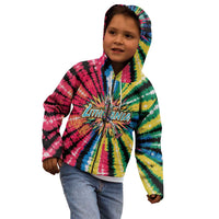 Lithuania Tie Dye Basketball Kid Hoodie with Skeleton Dunk Graphic and Retro Colors - Wonder Print Shop