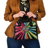 Lithuania Tie Dye Basketball Shoulder Handbag with Skeleton Dunk Graphic and Retro Colors - Wonder Print Shop