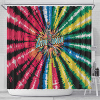 Lithuania Tie Dye Basketball Shower Curtain with Skeleton Dunk Graphic and Retro Colors - Wonder Print Shop