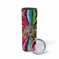 Lithuania Tie Dye Basketball Skinny Tumbler with Skeleton Dunk Graphic and Retro Colors - Wonder Print Shop