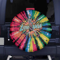 Lithuania Tie Dye Basketball Spare Tire Cover with Skeleton Dunk Graphic and Retro Colors - Wonder Print Shop