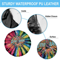 Lithuania Tie Dye Basketball Spare Tire Cover with Skeleton Dunk Graphic and Retro Colors - Wonder Print Shop