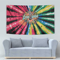 Lithuania Tie Dye Basketball Tapestry with Skeleton Dunk Graphic and Retro Colors - Wonder Print Shop