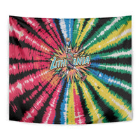 Lithuania Tie Dye Basketball Tapestry with Skeleton Dunk Graphic and Retro Colors - Wonder Print Shop