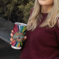 Lithuania Tie Dye Basketball Tumbler Cup with Skeleton Dunk Graphic and Retro Colors - Wonder Print Shop