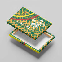 Lithuania Knight Pattern Canvas Wall Art with Traditional Green Yellow Red Design and Vytis Emblem - Wonder Print Shop