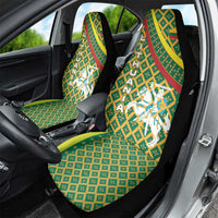 Lithuania Knight Pattern Car Seat Cover with Traditional Green Yellow Red Design and Vytis Emblem - Wonder Print Shop