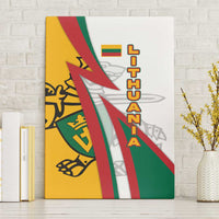 Lithuania Flag Colors Canvas Wall Art with Vytis Knight Design and Bold Lightning Motif - Wonder Print Shop