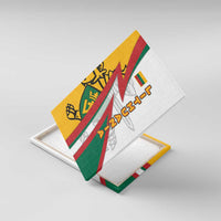 Lithuania Flag Colors Canvas Wall Art with Vytis Knight Design and Bold Lightning Motif - Wonder Print Shop