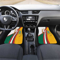 Lithuania Flag Colors Car Mats with Vytis Knight Design and Bold Lightning Motif - Wonder Print Shop