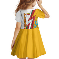 Lithuania Flag Colors Family Matching Puletasi and Hawaiian Shirt with Vytis Knight Design and Bold Lightning Motif - Wonder Print Shop