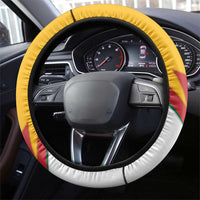 Lithuania Flag Colors Steering Wheel Cover with Vytis Knight Design and Bold Lightning Motif - Wonder Print Shop