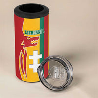 Lithuania Red 4 in 1 Can Cooler Tumbler with Bold Vytis Cross Design and Tricolor Flag Accents - Wonder Print Shop