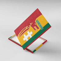 Lithuania Red Canvas Wall Art with Bold Vytis Cross Design and Tricolor Flag Accents - Wonder Print Shop