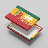 Lithuania Red Canvas Wall Art with Bold Vytis Cross Design and Tricolor Flag Accents - Wonder Print Shop