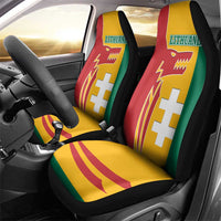 Lithuania Red Car Seat Cover with Bold Vytis Cross Design and Tricolor Flag Accents - Wonder Print Shop